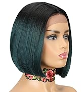green bob wig