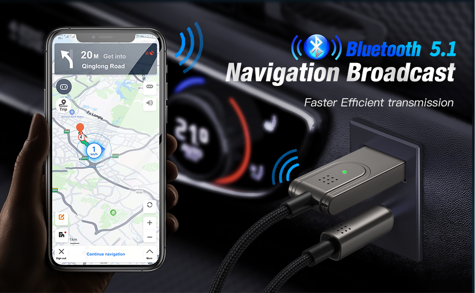 Aux to Bluetooth Adapter for Car, Mxcudu Aux to Bluetooth 5
