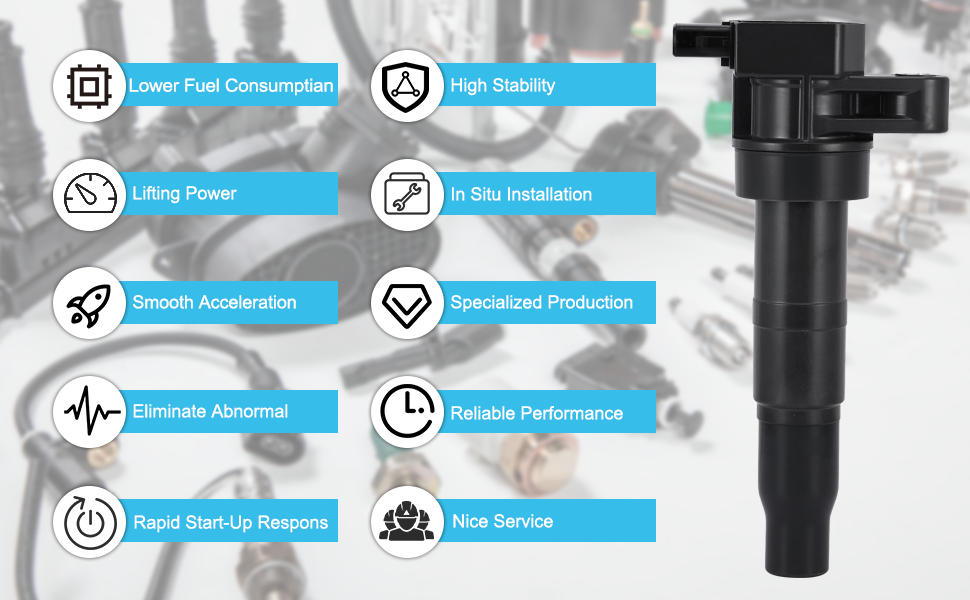 TAUTOY UF546 Ignition Coil 7090 Spark Plug