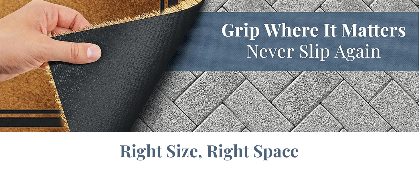 Welcome Doormat Outdoor Entrance Non-Slip Durable Coir Front Door All-Weather Welcome Slip-Proof