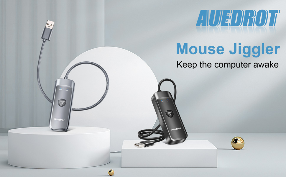 AUEDROT Mouse Jiggler USB Mouse Mover Indétectable avec Interrupteur