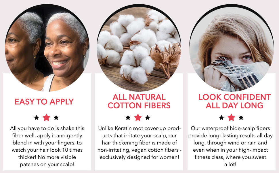 Easy to apply hair concealers