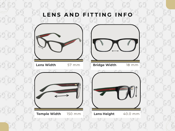 Amazon.com: Gucci Rectangular Eyeglasses GG0343O 007 Black