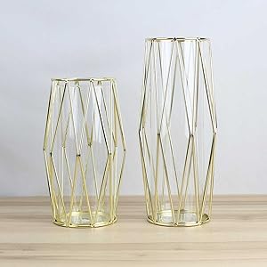 ガラスの花瓶 金箔 Amazon.co.jp: iikuru 花瓶 2個 セット おしゃれ ゴールド