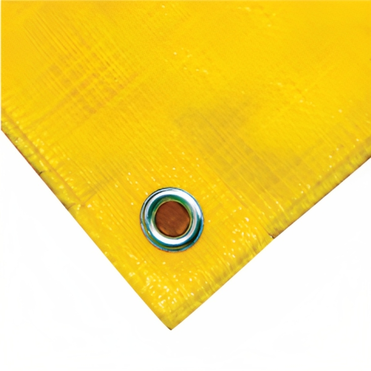 30Ft x 30Ft Tarpaulin Sheet Waterproof Tirpal Heavy Duty Tadpatri with Aluminium Eyelets Each Coners - Multipurpose Cover Tharpai (30 * 30 FEET, 150 GSM) (Yellow, 30x30 FT)