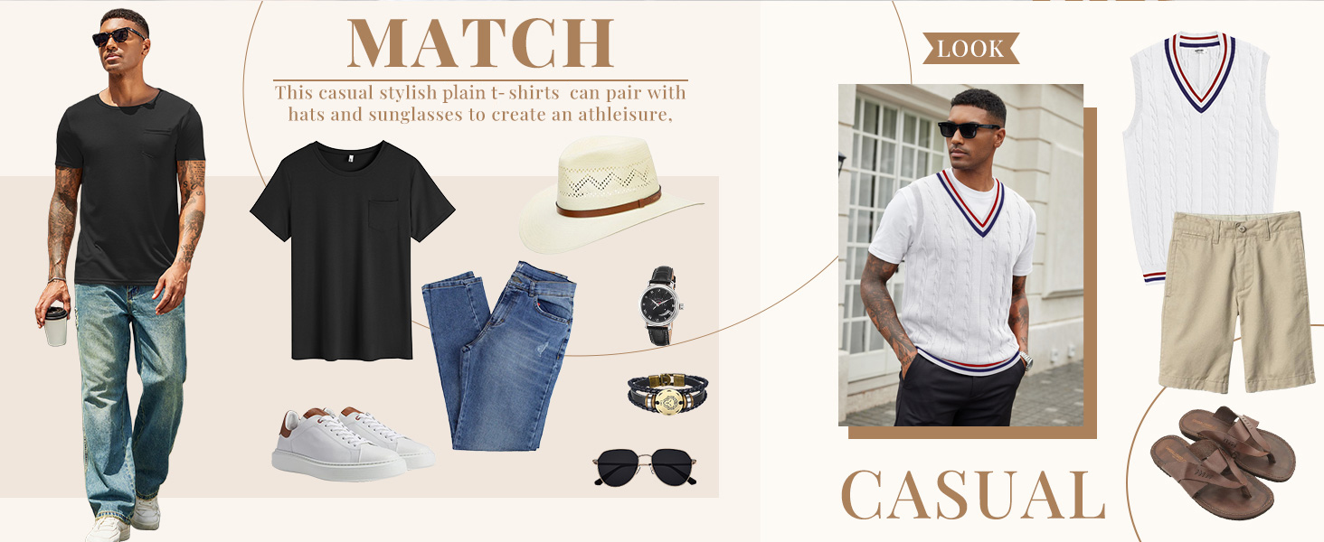 mens casual fashion summer tshirt