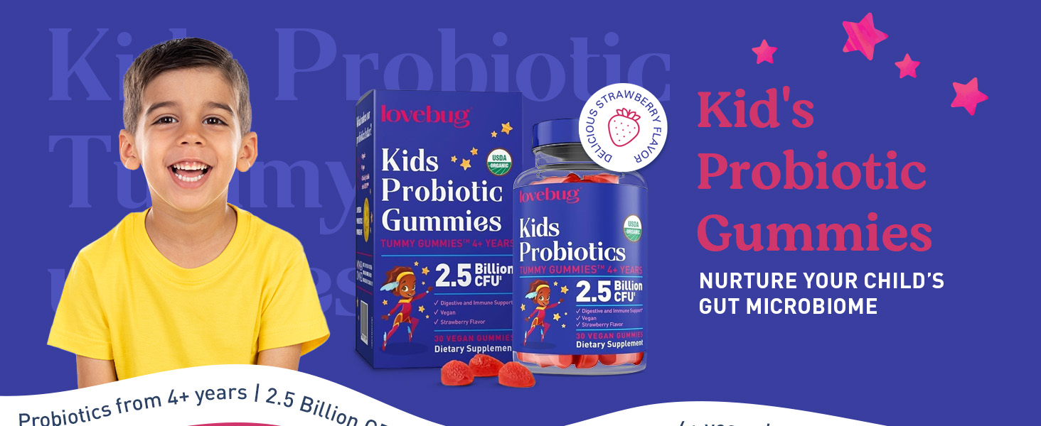 probiotic gummies Bacillus subtilis strawberry flavor