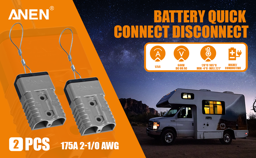 WoTravelPaL 10 Gauge Wire Connectors, 175A Wire Harness