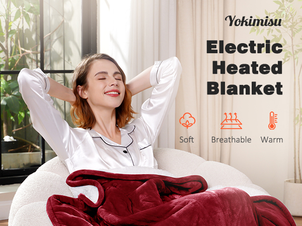 Amazon.com: Yokimisu Heated Blanket Throw, Wearable Heated