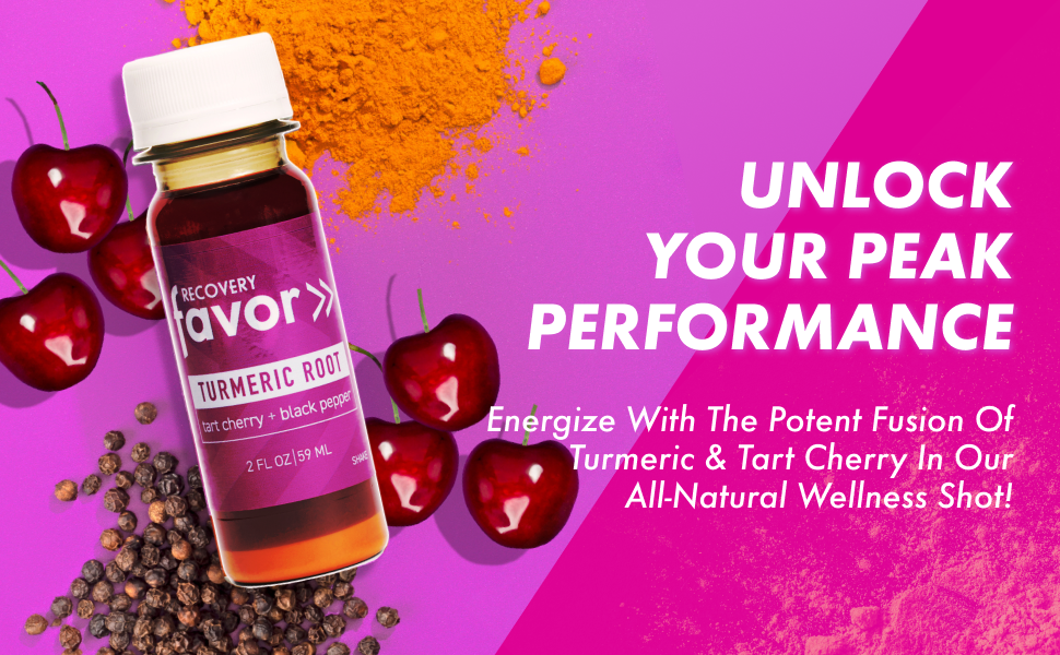 Turmeric root tart cherry black pepper boost muscle recovery reduce muscle soreness