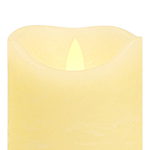 ivory color real wax flameless candle