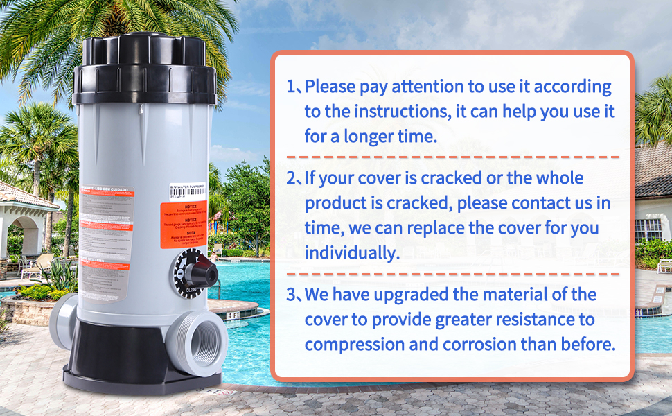 Updated CL200 inline Pool Automatic Chlorinator Feeder