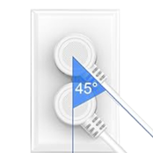 45° Right Angled Flat Plug