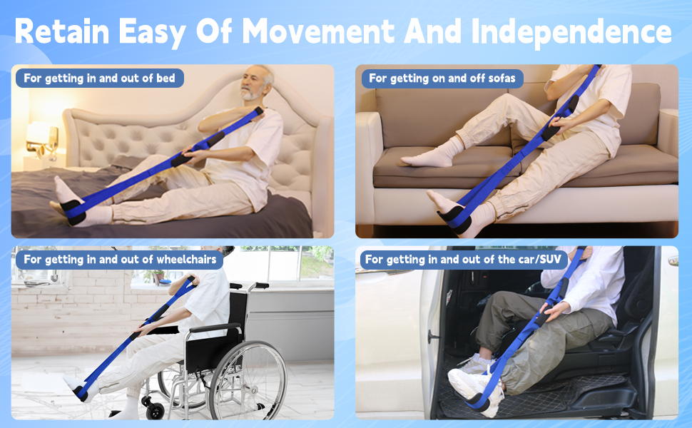 36 Inch Long Leg Lifter, Rigid Leg Lifter Strap With EVA