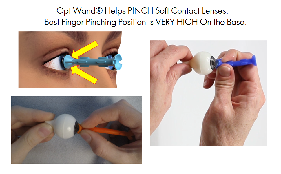 OptiWand Soft Contact Lens Insertion and Removal Tool. It Will Help Pinch The Soft