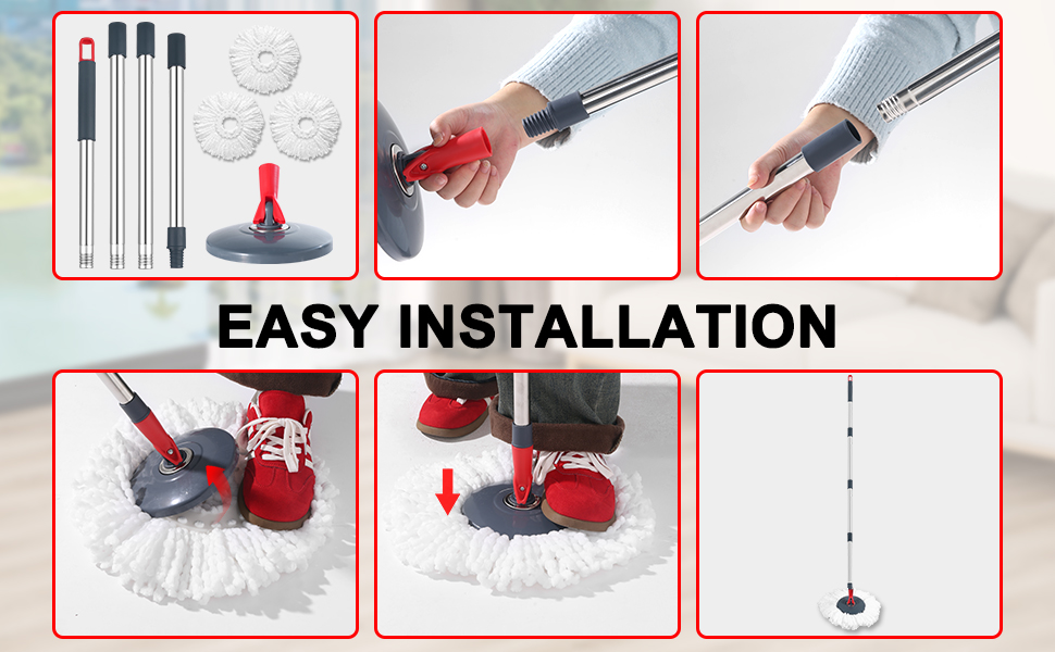 Mop and Bucket with Wringer Set