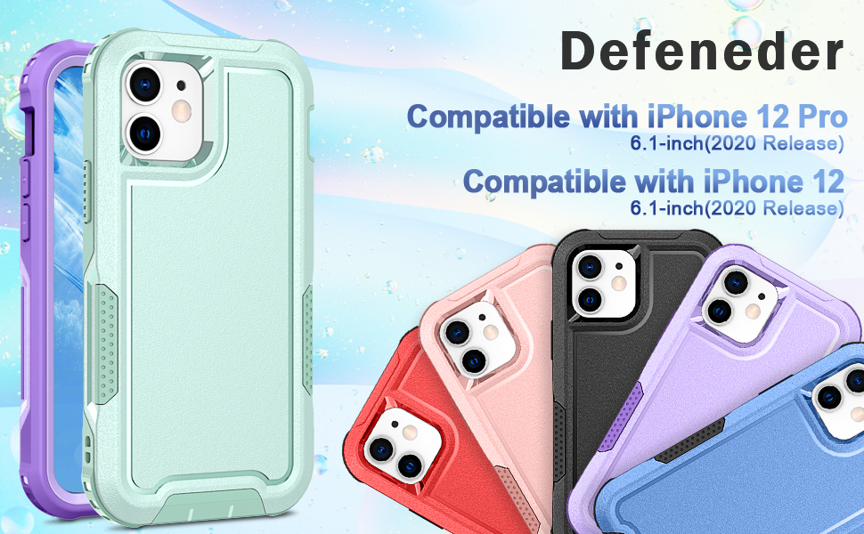 Defeneder Compatible with iPhone 12 Case & iPhone 12 Pro