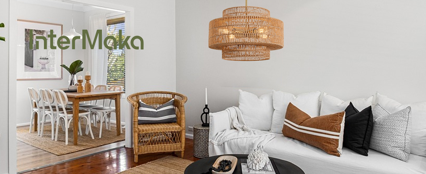 Hand Woven Pendant Light Fixture
