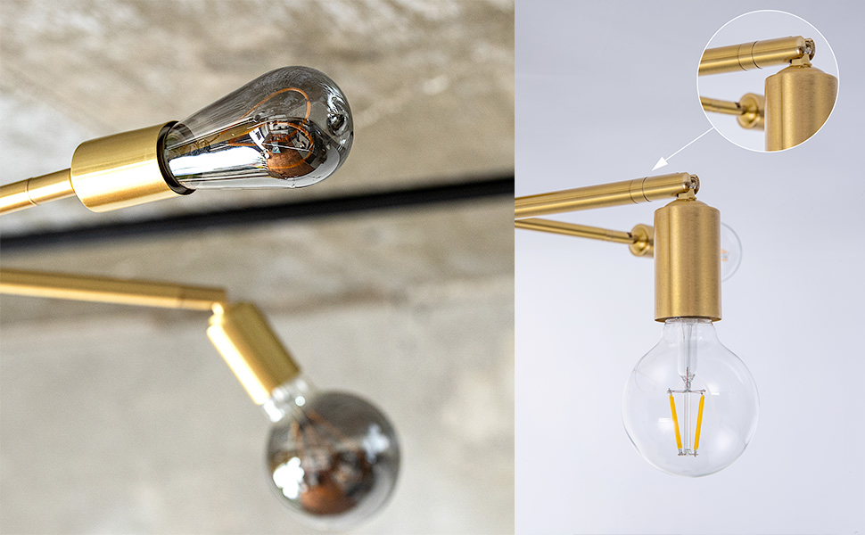 Amazon.co.jp : Chende シーリングライト 6灯 真鍮 LED スポット