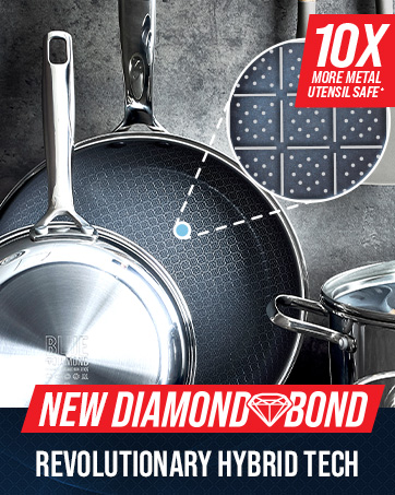 Blue Diamond Pan, Diamond-infused ceramic nonstick