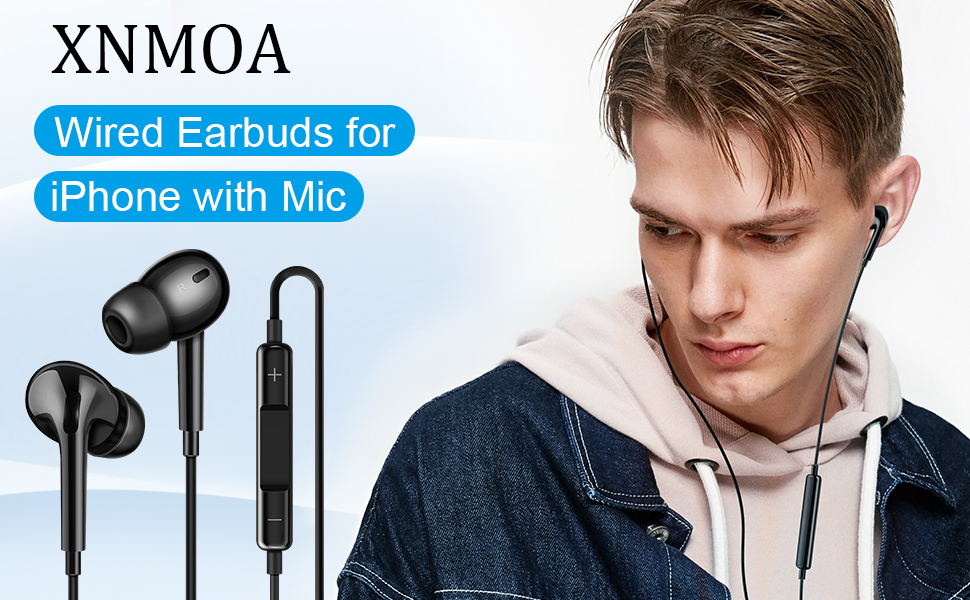 XNMOA Wired Headphones for iPhone 14 13/12/11/Se/X/Xr/Xs/8