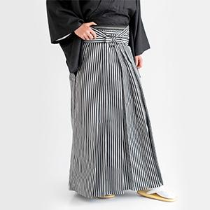 Amazon | [キョウエツ] 袴 洗える 行灯袴 縞柄 メンズ (S