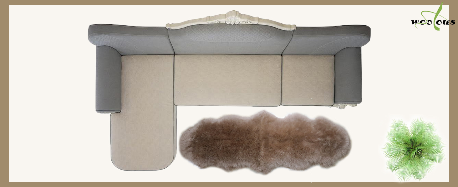 double sheepskin area rug