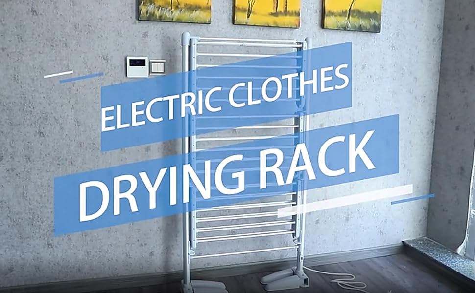 Galagold Folding Clothes Dryer with Switch, Aluminum Alloy Electric