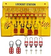 HiLKCO Industrial Grade Lockout Tagout Station Kit - OSHA Compliant Loto Set with 1 Lockout Stati...
