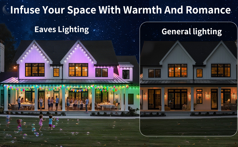 permanent outdoor lights for house