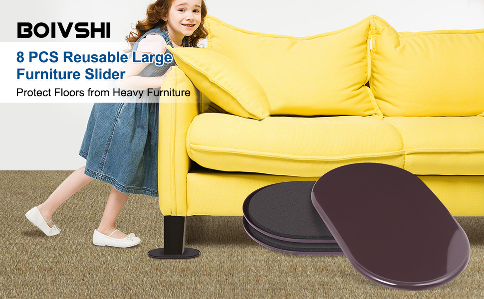 Reusable Large Furniture Sliders for Carpet, Furniture