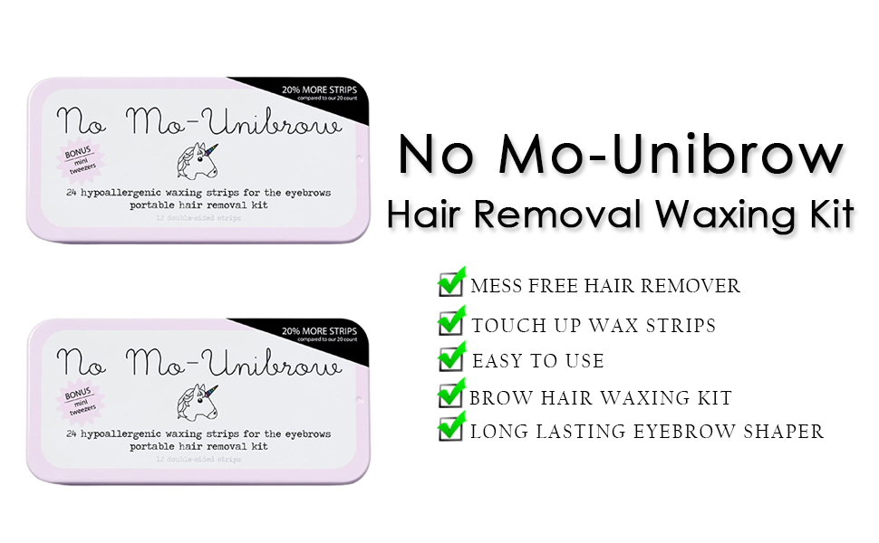 No MoUnibrow Hair Removal Waxing Kit Waxing Strips For