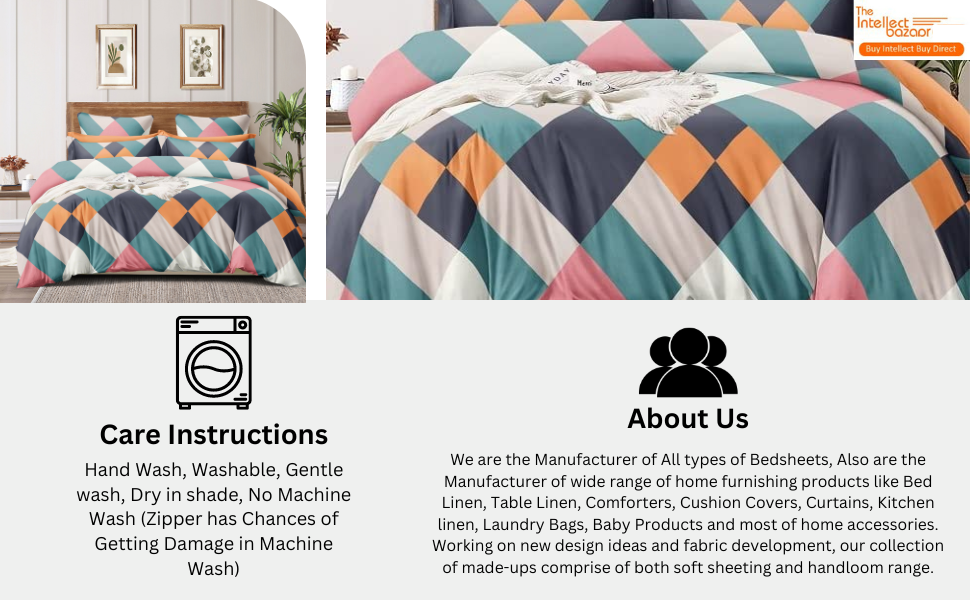 Buy TIB Soft Glace Cotton King Size Duvet Cover II Razai Cover II Quilt