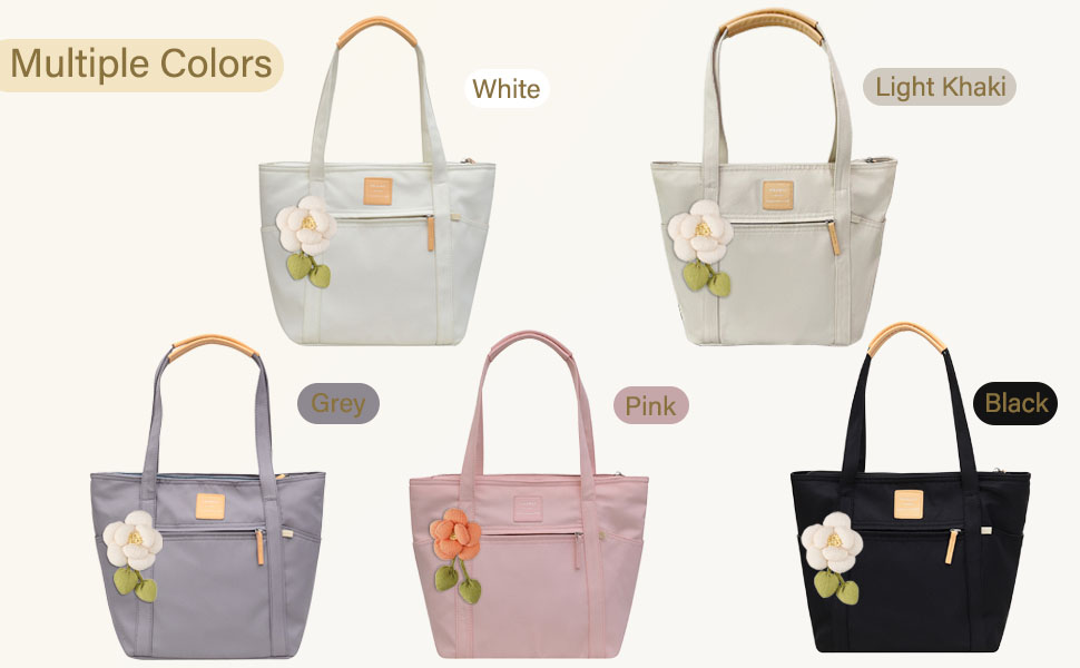 Ellipin Stylish Nylon Tote Bag for Women MultiPocket Large