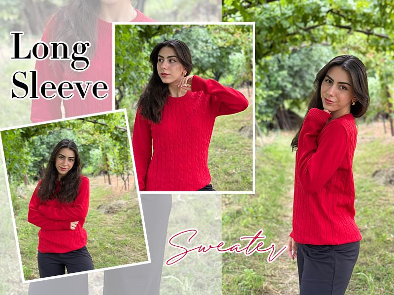 red sweater for women