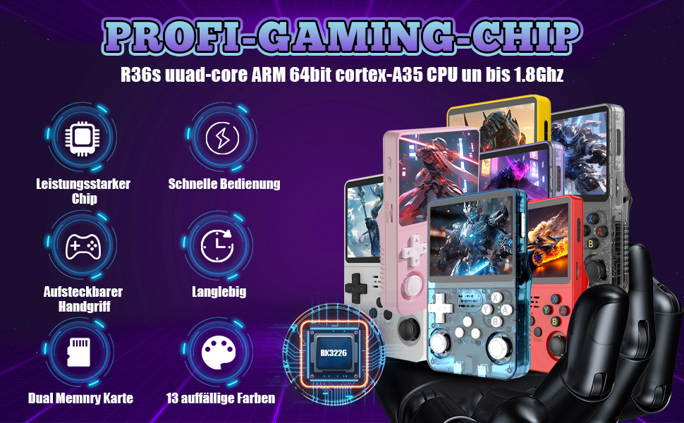 KINMRIS R36S Retro-Handheld-Spielekonsole