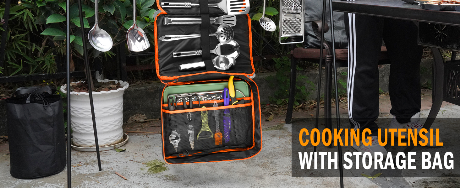 portable cookware utensil storage bag organizer