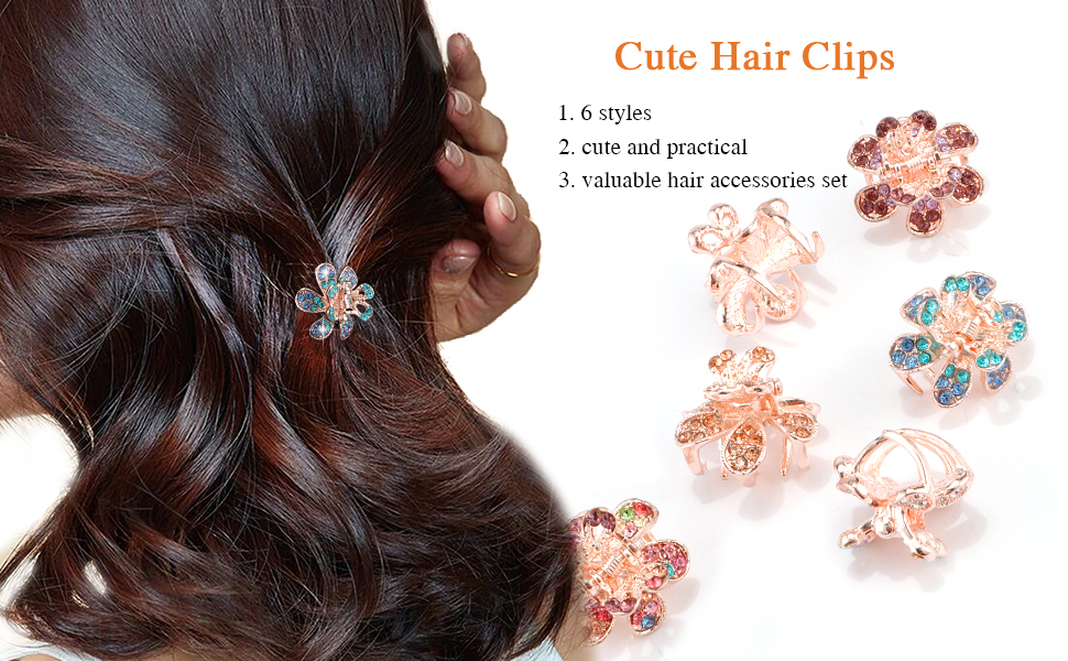 Small Hair Claw Clips, Mini Hair Clips, Metal Hair Clips