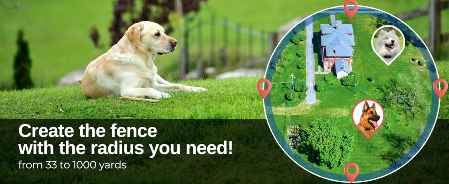 Pawious GPS Dog Fence F810 Pro 2nd Gen with GPS Signal Boost
