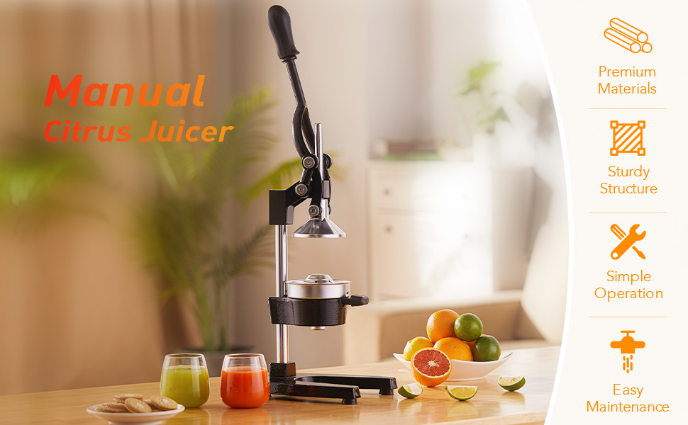 COZ Commercial Grade Citrus Juicer Professional Hand Press Manual