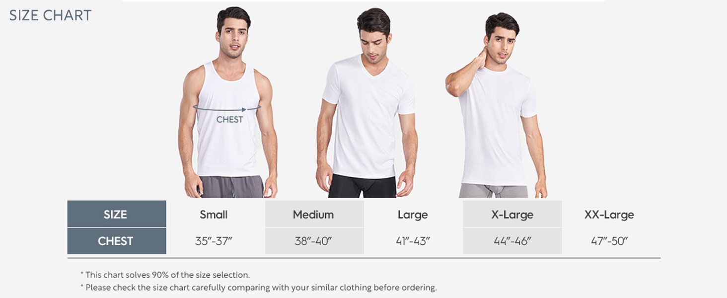 undershirt size chart