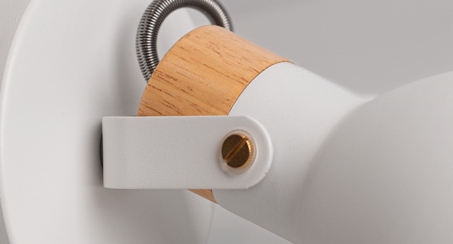 Description Picture 5 of itemPull Cord Wall Lights E14, White Rotatable Vintage Wall Light with E14 Bulb Retro Metal and Wood Wall Sconce for Bedroom Hallway