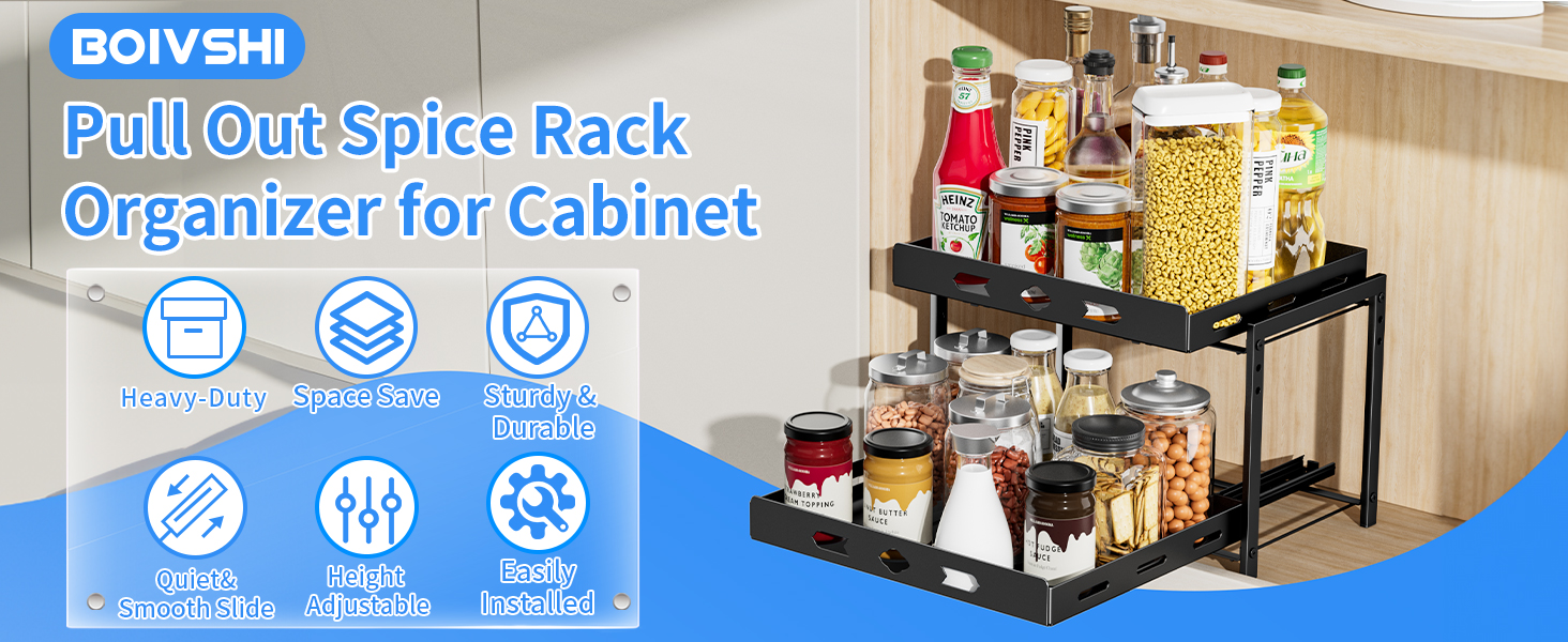 sliding spice racks for cabinets