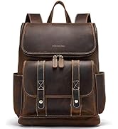 BOSTANTEN Leather Backpack for Men 15.6 inch Laptop Backpack Vintage Travel Office Bag Large Capa...