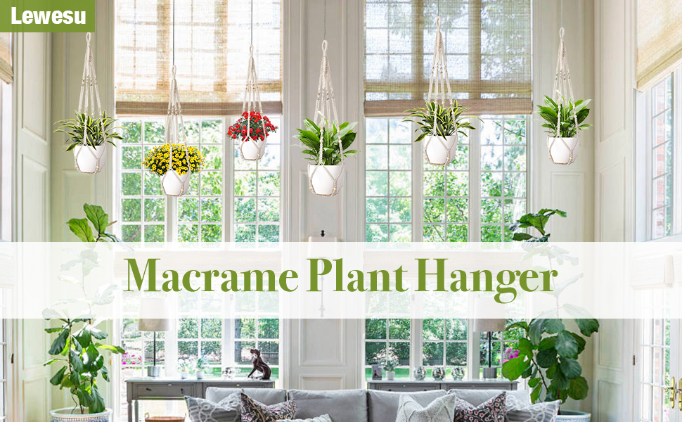 macrame plant hanger;plant hanger indoor;plant hanger;hanging plant holder;plant hangers