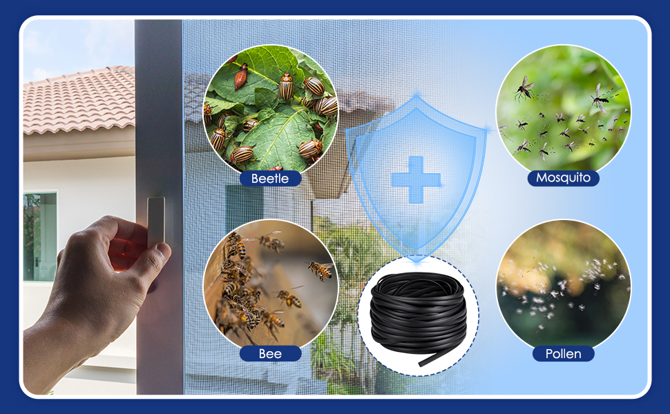 Flat Screen Spline 0.315 Width Vinyl Screen Spline Flat Bottom and