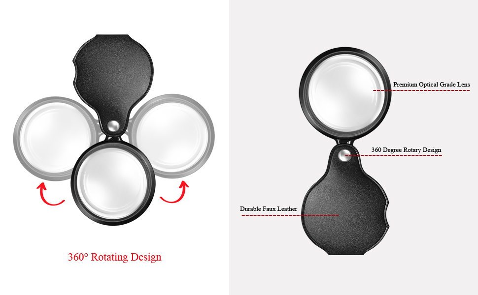 Magnifying Glass Loupe Small Pocket Magnifier Mini Folding Magnify Glass 002