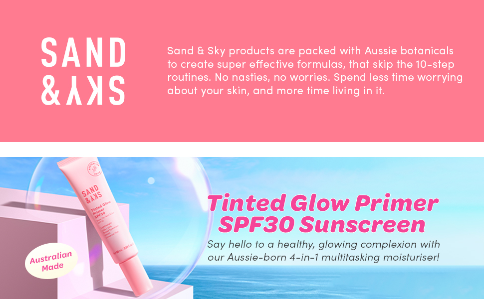 Tinted Glow Primer SPF30 Sunscreen with 4-in-1 multitasking moisturiser