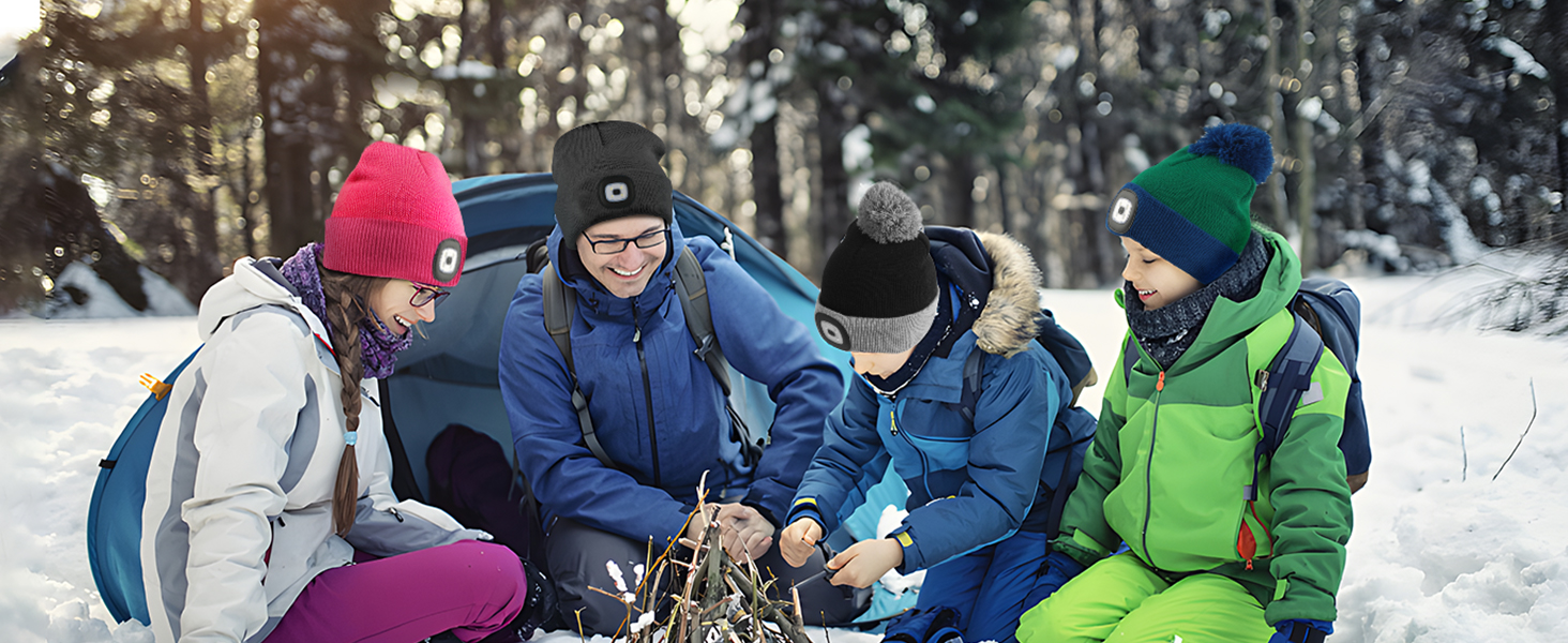 winterwärmer beleuchtete mütze
