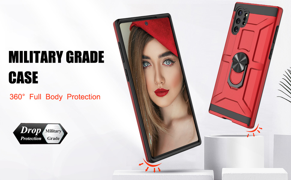 Jeylly Samsung Galaxy Note 10 Plus Case with Screen Protectors